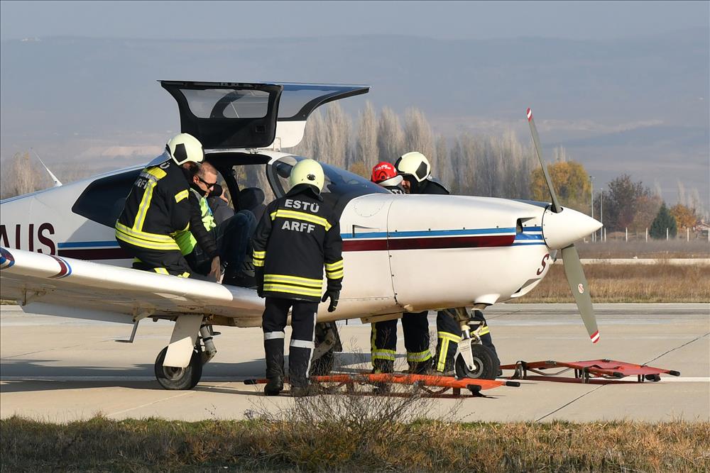 Eskişehir Hasan Polatkan Havalimanında Acil Durum Saha Tatbikatı Başarıyla Tamamlandı