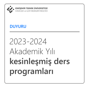 2023-2024 Akademik Yılı Kesinleşmiş Ders Programları	